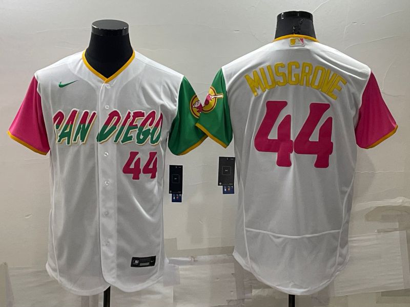 Men San Diego Padres #44 Musgrove White City Edition Elite Nike 2022 MLB Jersey